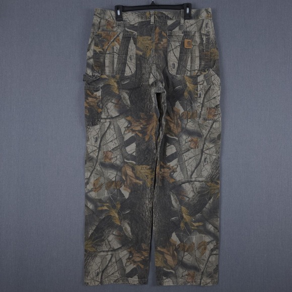 Carhartt Camo Carpenter Pants Mens 38x32 (Fits 35x31) Realtree Hardwoods B158 CM - Picture 9 of 14
